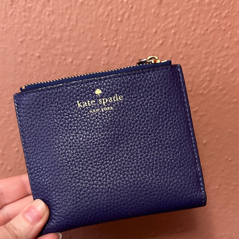Kate Spade Navy Blue Leather Wallet